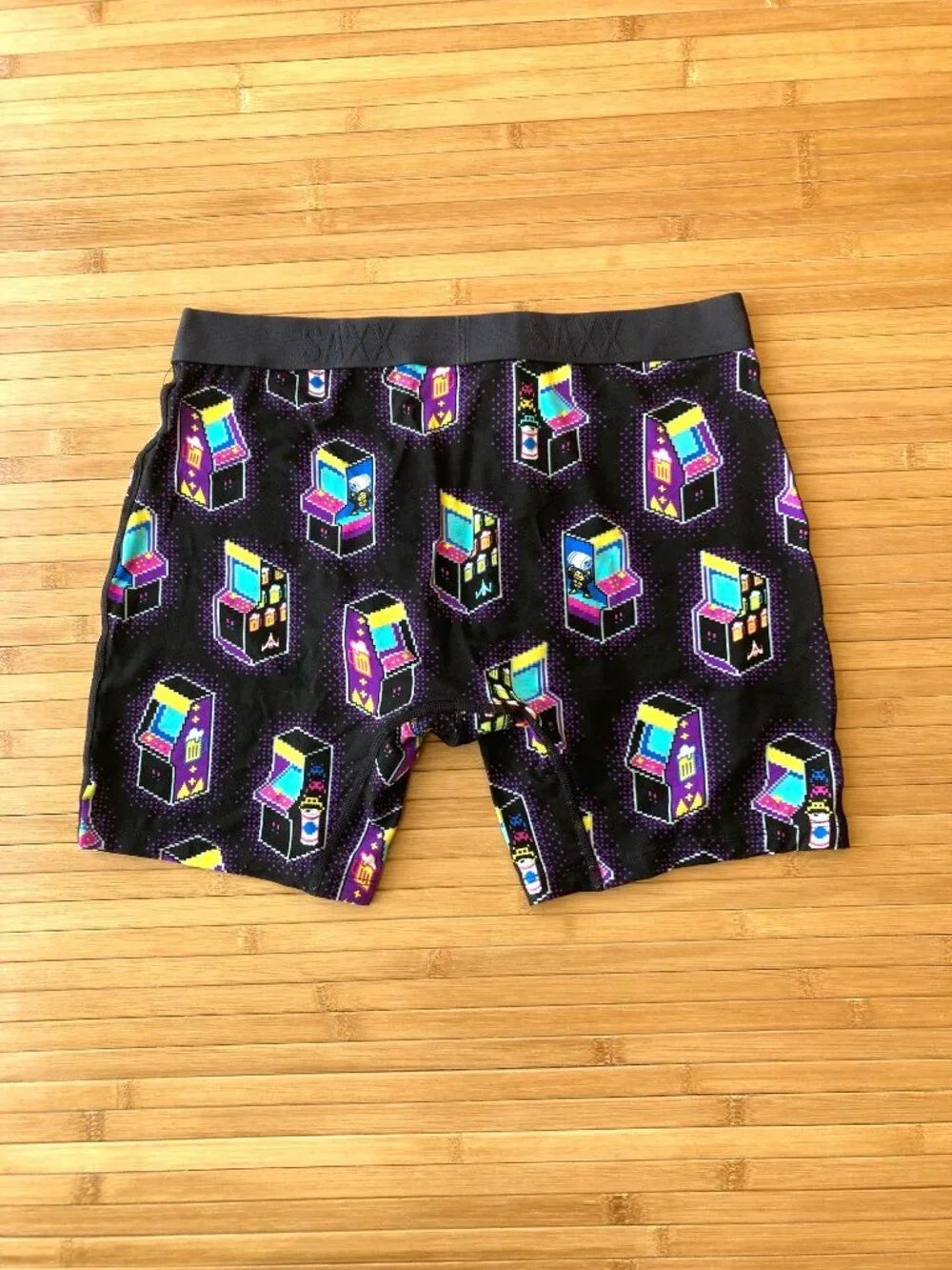 SAXX Vibe Xtra Soft Comfort Boxer Brief Mens Medium M Beercade Black NWT